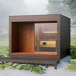 Auroom Natura 5-Person Outdoor Traditional Sauna Cabin w/ Changing Room -  product_vendor - Peak Primal Wellness