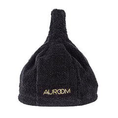 Auroom Sauna Hat | Sauna Hat Pipe, Black, Natural Linen & Cotton Blend