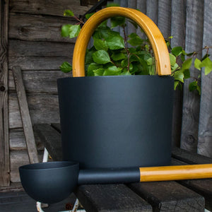 KOLO Bucket 2 | Sauna Bucket with curved Handle, Bamboo/Aluminum, 1.5Gal -  product_vendor - Peak Primal Wellness