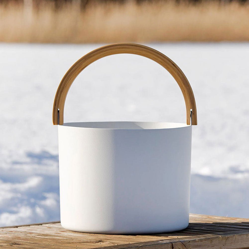 KOLO Bucket 2 | Sauna Bucket with curved Handle, Bamboo/Aluminum, 1.5Gal -  product_vendor - Peak Primal Wellness
