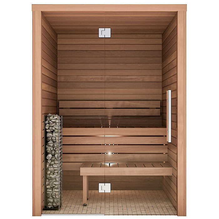 Auroom Cala Glass 4-Person Traditional Sauna Kit w/ Thermo-Aspen Wood -  product_vendor - Peak Primal Wellness