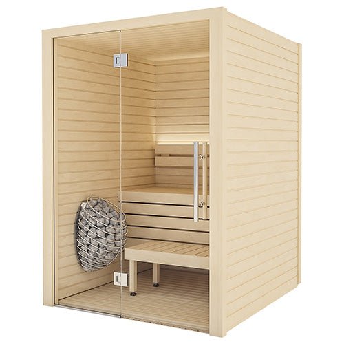 Auroom Cala Glass 4-Person Traditional Sauna Kit w/ Aspen Wood -  product_vendor - Peak Primal Wellness