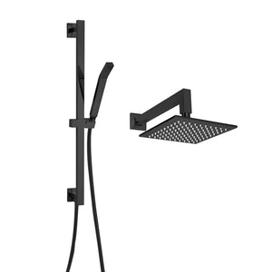 ThermaSol Complete Square Shower Package featuring a modern Rain Canopy, Hand Shower, and Body Sprays for a luxurious shower experience.