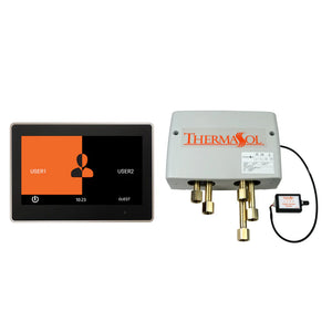 Product image of the ThermaSol DSPU-TT10 Digital Shower Package featuring the 10" ThermaTouch control, showcasing its sleek design and advanced technology.