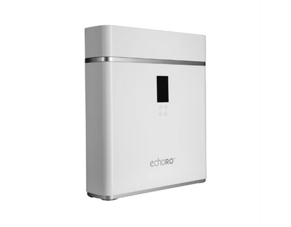 Echo Water Echo RO™ Tankless Reverse Osmosis Water Filter Machine installed under a kitchen sink for efficient space-saving.
