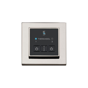 ThermaSol ESM Steam Shower Control Modern Recessed keypad featuring a sleek design and LED lights for easy steam activation.