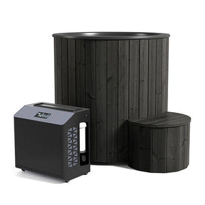 SaunaLife Model S1B 1-Person Hot and Cold Immersion Tub in Black