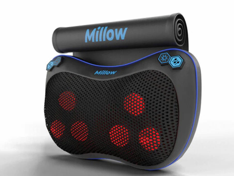 ReAthlete Millow Cordless Massage Pillow - Adjustable Heat & Intensity for Relaxation Anywhere -  product_vendor - Peak Primal Wellness