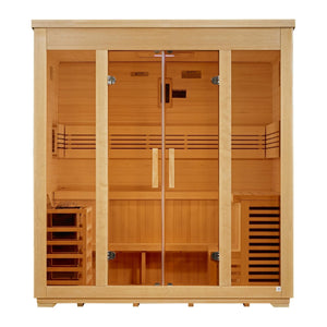 Golden Designs Classic Series Outdoor Sauna (Traditional Stove) (Canadian Hemlock) (GDI - 8005 - 01) -  product_vendor - Peak Primal Wellness