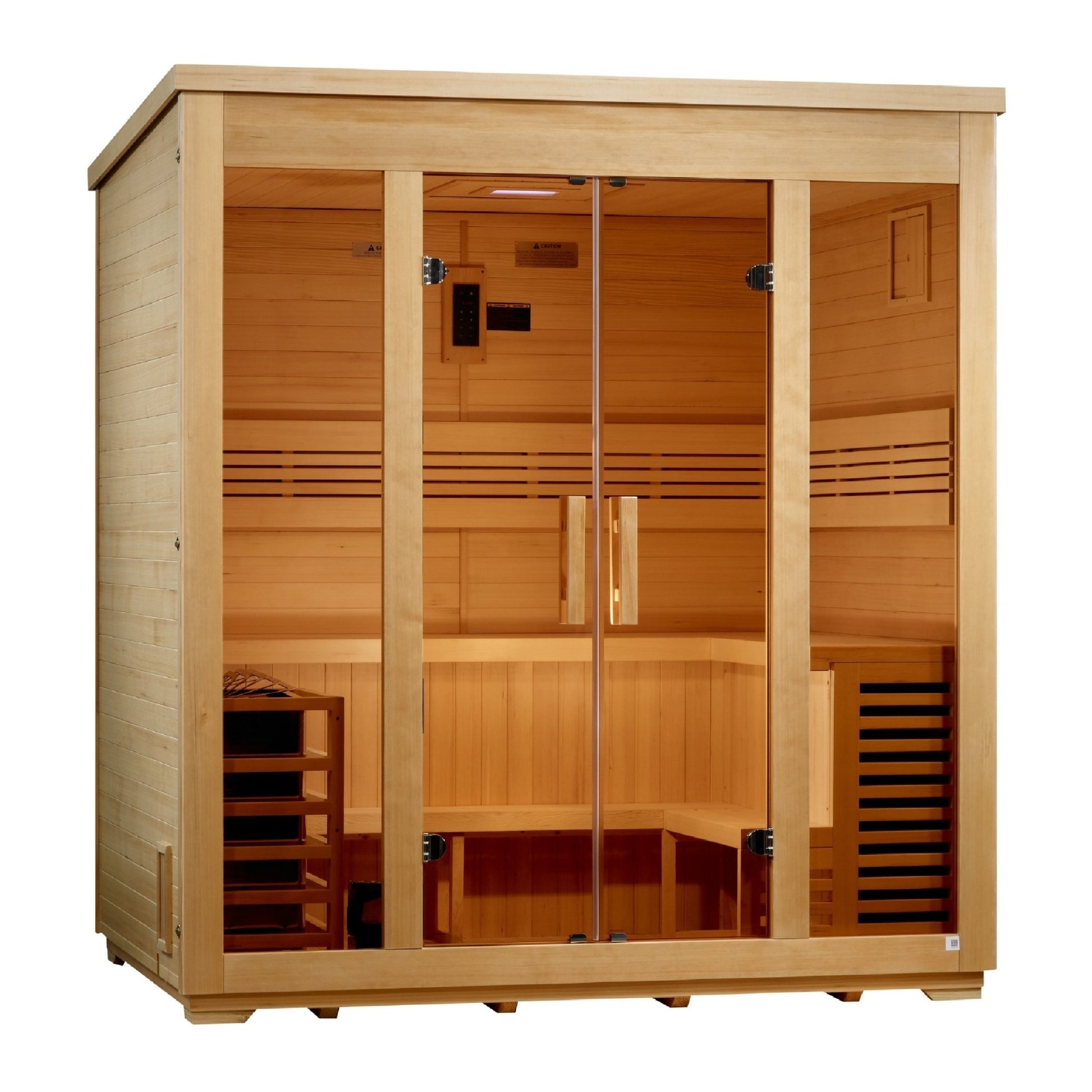 Golden Designs Classic Series Outdoor Sauna (Traditional Stove) (Canadian Hemlock) (GDI - 8005 - 01) -  product_vendor - Peak Primal Wellness