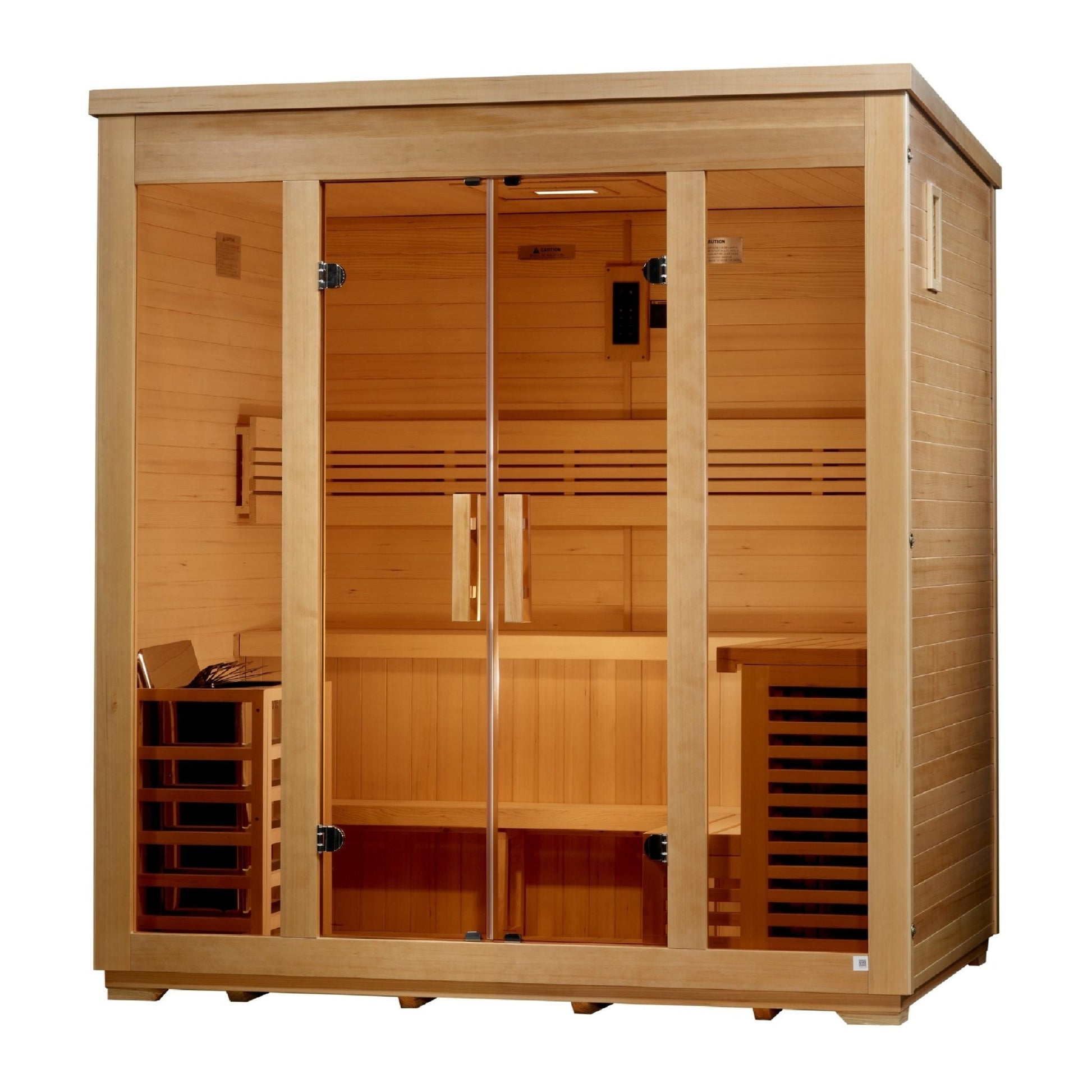 Golden Designs Classic Series Outdoor Sauna (Traditional Stove) (Canadian Hemlock) (GDI - 8005 - 01) -  product_vendor - Peak Primal Wellness