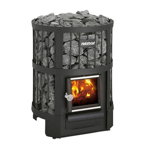 Harvia Legend 150 BK Pkg Wood-Burning Sauna Stove Package, 16kW