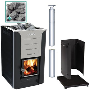 Harvia Pro 20 SS Pkg Wood - Burning Sauna Stove Package, 24kW -  product_vendor - Peak Primal Wellness
