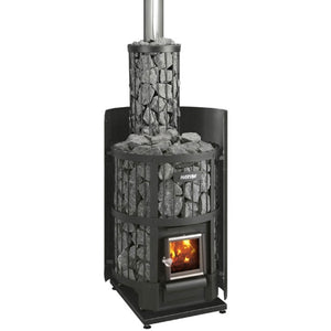 Harvia Legend 150 BK WH Pkg Wood-Burning Sauna Stove Package, 16kW