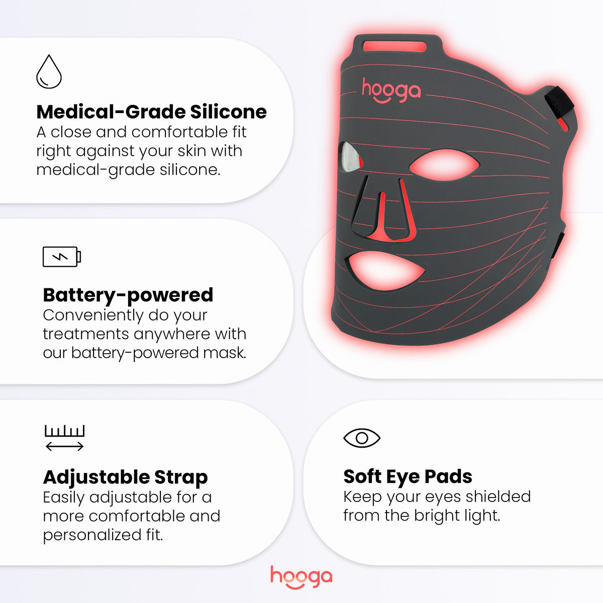 Hooga Red Light Therapy Face Mask -  product_vendor - Peak Primal Wellness