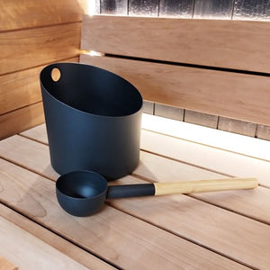 KOLO Sauna Set 4 | Sauna Bucket and Ladle Set, Bamboo/Aluminum, 1 Gal -  product_vendor - Peak Primal Wellness
