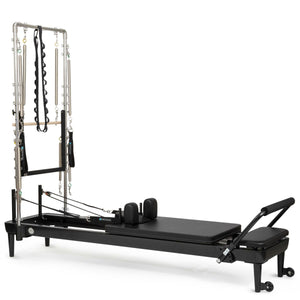 Elina Pilates® Nubium™ Black Reformer with Tower - Compact, Durable & Quiet Design