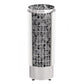 200 lbs stone capacity of the Harvia Cilindro PC60E Sauna Heater, demonstrating the customizable steam intensity for personal sauna sessions.