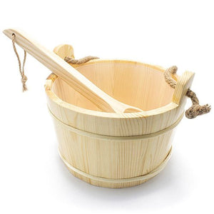 ProSaunas 6L Bucket & Large Ladle | Sauna Bucket & Ladle, 6L, Large -  product_vendor - Peak Primal Wellness