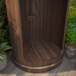 SaunaLife RAIN-Series Model R3 Barrel Shower - Eco-Friendly Thermo-Spruce, Dual-Head System