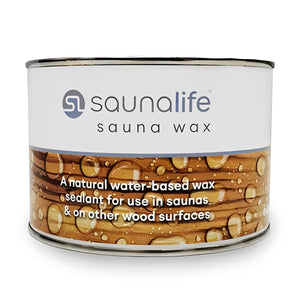 SaunaLife Sauna Wax - Natural Non-Toxic Wood Protector for Saunas - Clear, Grey, White, Black