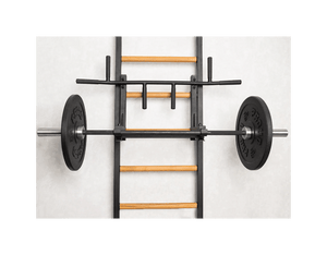 BenchK 231 Wall Bars Swedish Ladder - Space - Efficient Beech Wood & Steel Fitness Ladder with Adjustable Pull - Up Bar -  product_vendor - Peak Primal Wellness