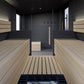 Auroom Terra 6-Person Outdoor Traditional Sauna Cabin w/ Black Thermo-Pine Wood -  product_vendor - Peak Primal Wellness