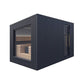 Auroom Terra 6-Person Outdoor Traditional Sauna Cabin w/ Black Thermo-Pine Wood -  product_vendor - Peak Primal Wellness