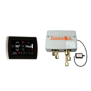 ThermaSol DSP-SIGF Digital Shower Package featuring a modern 5" LCD touchscreen for shower control.