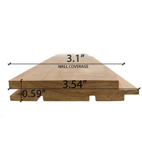 ProSaunas THERMO - ASPEN 1X4 (15mm x 90mm) T&G STS4 | Sauna Wood, Thermally - Modified, Tongue & Groove, STS4 Profile, Nickel - Gap, Wall Material -  product_vendor - Peak Primal Wellness