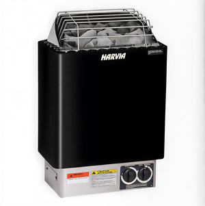 Harvia KIP60B KIP Series 6kW Electric Sauna Heater, Built - In Controls, Black -  product_vendor - Peak Primal Wellness