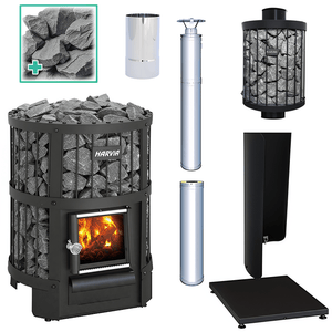 Harvia Legend 150 SS WH Pkg Wood - Burning Sauna Stove Package, 16kW -  product_vendor - Peak Primal Wellness