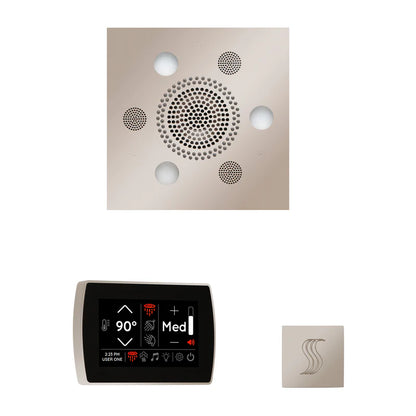 Serenity Light/Sound Rainhead included in the ThermaSol Wellness Steam Package WSTPSS for a relaxing shower experience.